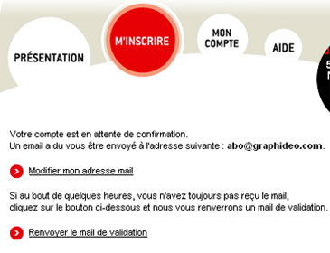 Message d'erreur sur le site Virginmegastore